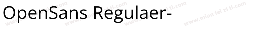 OpenSans Regulaer字体转换
